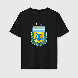 Футболка оверсайз женская Аргентина клуб, цвет: черный