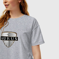 Футболка оверсайз женская Aurus sport auto, цвет: меланж — фото 2