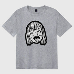 Женская футболка оверсайз Ahegao baby
