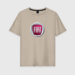 Футболка оверсайз женская Fiat Italy, цвет: миндальный