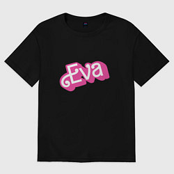 Футболка оверсайз женская Eva -retro barbie style, цвет: черный