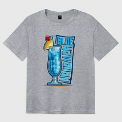 Женская футболка оверсайз Голубые Гавайи