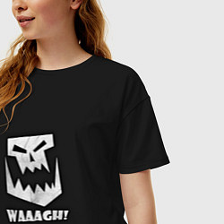 Футболка оверсайз женская Waaagh, цвет: черный — фото 2
