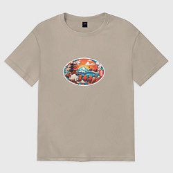 Женская футболка оверсайз Стикер в Японском стиле