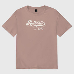 Футболка оверсайз женская Authentic 1972, цвет: пыльно-розовый