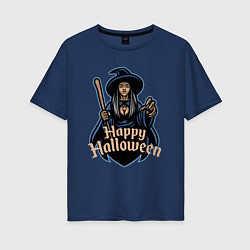 Женская футболка оверсайз Ведьма Хэллоуина