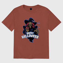 Женская футболка оверсайз Witch halloween