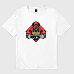 Футболка оверсайз женская Boxing style, цвет: белый