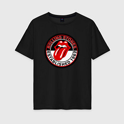 Женская футболка оверсайз Rolling Stones established 1962