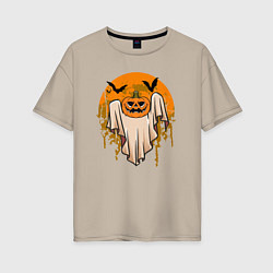 Женская футболка оверсайз Призрак хэллоуина