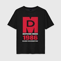 Женская футболка оверсайз Depeche Mode - Black Celebration album merch