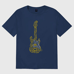 Футболка оверсайз женская My guitar, цвет: тёмно-синий