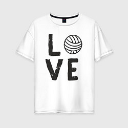 Футболка оверсайз женская Lover volleyball, цвет: белый