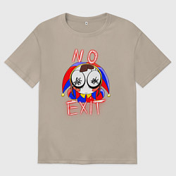 Футболка оверсайз женская No exit Pomni, цвет: миндальный