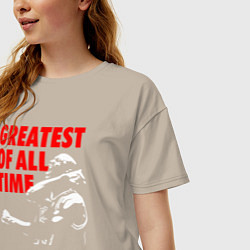 Футболка оверсайз женская Jordan greatest of all time, цвет: миндальный — фото 2
