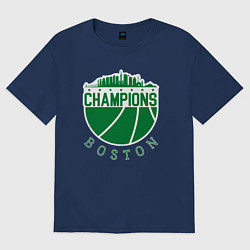 Футболка оверсайз женская Boston champions, цвет: тёмно-синий