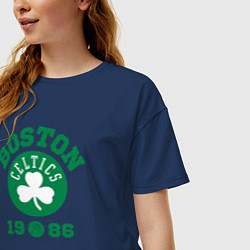 Футболка оверсайз женская Boston Celtics 1986, цвет: тёмно-синий — фото 2