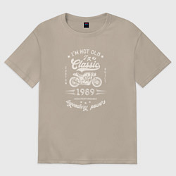 Футболка оверсайз женская Классика 1989, цвет: миндальный