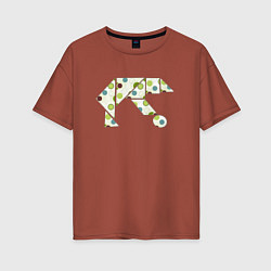 Женская футболка оверсайз Origami bear