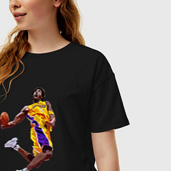 Футболка оверсайз женская Kobe Bryant dunk, цвет: черный — фото 2