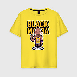 Футболка оверсайз женская Kobe black mamba, цвет: желтый