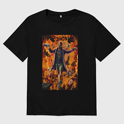 Женская футболка оверсайз Postal - почтальон