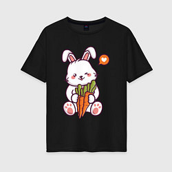 Женская футболка оверсайз Любитель морковок