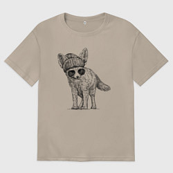 Футболка оверсайз женская Модный фенек, цвет: миндальный