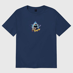 Футболка оверсайз женская Дед в очках VR супер стар, цвет: тёмно-синий