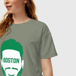 Футболка оверсайз женская Boston Tatum, цвет: авокадо — фото 2