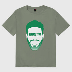 Футболка оверсайз женская Boston Tatum, цвет: авокадо