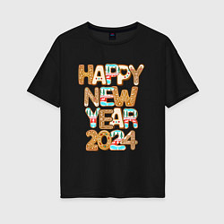 Женская футболка оверсайз С новым годом 2024!