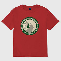 Футболка оверсайз женская The greek freak, цвет: красный