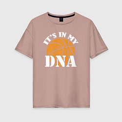 Женская футболка оверсайз ДНК баскетбола