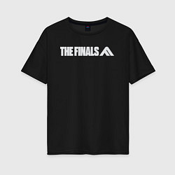 Футболка оверсайз женская The finals logo, цвет: черный