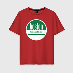 Футболка оверсайз женская Boston basket, цвет: красный