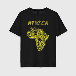 Женская футболка оверсайз Zebra Africa