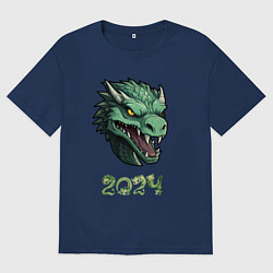 Женская футболка оверсайз Красивый дракон 2024