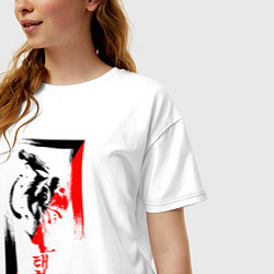 Футболка оверсайз женская Боевые искуства black and red, цвет: белый — фото 2