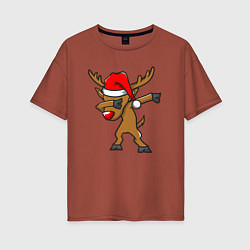 Женская футболка оверсайз Deer dabbing