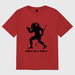 Футболка оверсайз женская Космический охотник, цвет: красный