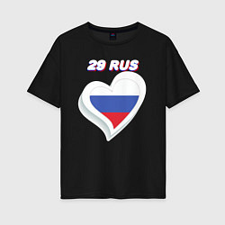 Футболка оверсайз женская 29 регион Архангельская область, цвет: черный