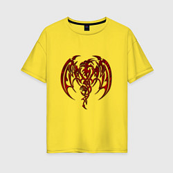 Женская футболка оверсайз Кельтский дракон