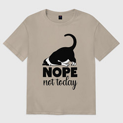 Футболка оверсайз женская Nope - not today, цвет: миндальный