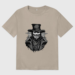 Футболка оверсайз женская Три гая фокса, цвет: миндальный