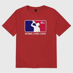 Футболка оверсайз женская Национальная лига литрбола, цвет: красный