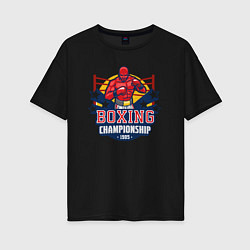 Женская футболка оверсайз Boxing championship