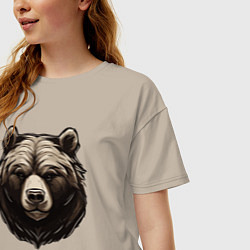 Футболка оверсайз женская Хозяин тайги, цвет: миндальный — фото 2