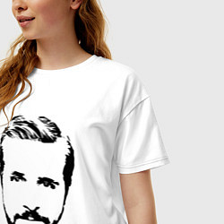 Футболка оверсайз женская Гослинг, цвет: белый — фото 2