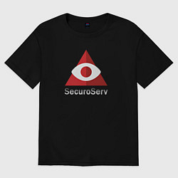 Футболка оверсайз женская SecuroServ - private security organization, цвет: черный